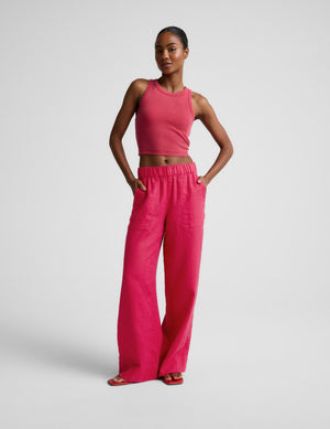 SoftWash Linen Easy Wide Leg Pant 31