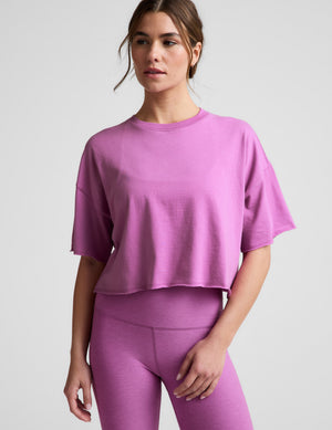 SoftKnit Better Than Ever Cropped Cotton Tee