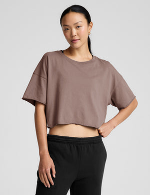 SoftKnit Better Than Ever Cropped Cotton Tee