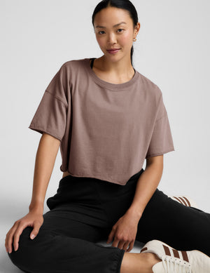 SoftKnit Better Than Ever Cropped Cotton Tee