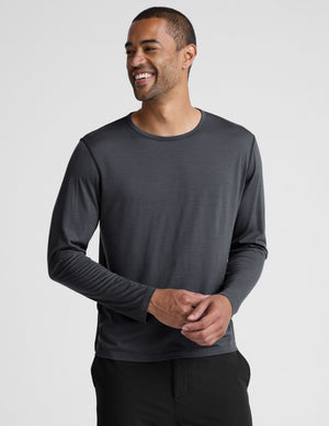 Merino Wool Men's Long Sleeve Crew