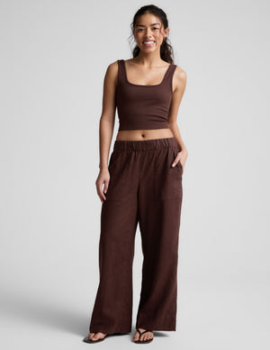 SoftWash Linen Easy Wide Leg Pant 31