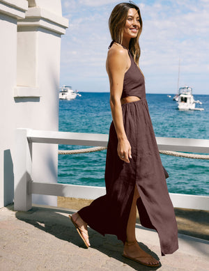 SoftWash Linen Halter Dress