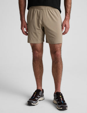 Front view of the beige Pivotal 2.0 Men's Short 7