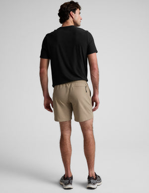 Rear view of beige Pivotal 2.0 Men's Short 7