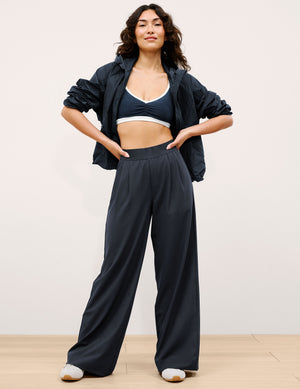 Navy Elasticated Trouser Pant 29