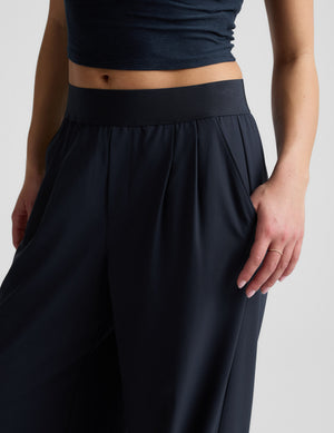Navy Elasticated Trouser Pant 29