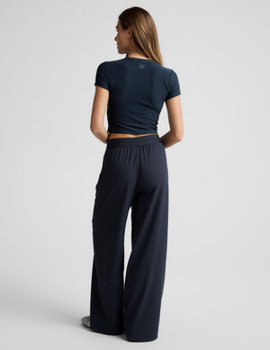 Rear view of navy Elasticated Trouser Pant 29