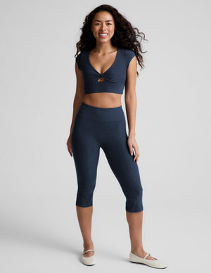 Spacedye™ Mid-Rise Slit Pedal Pusher Legging
