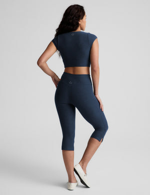 Spacedye™ Mid-Rise Slit Pedal Pusher Legging