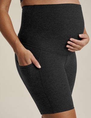 Spacedye™ Pockets Forever Maternity Biker Short