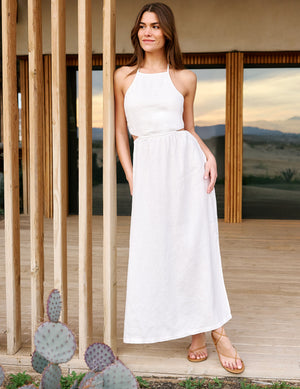 SoftWash Linen Halter Dress