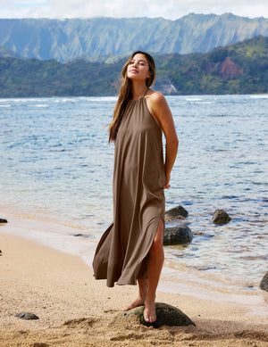 Go With The Flow Halter Dress